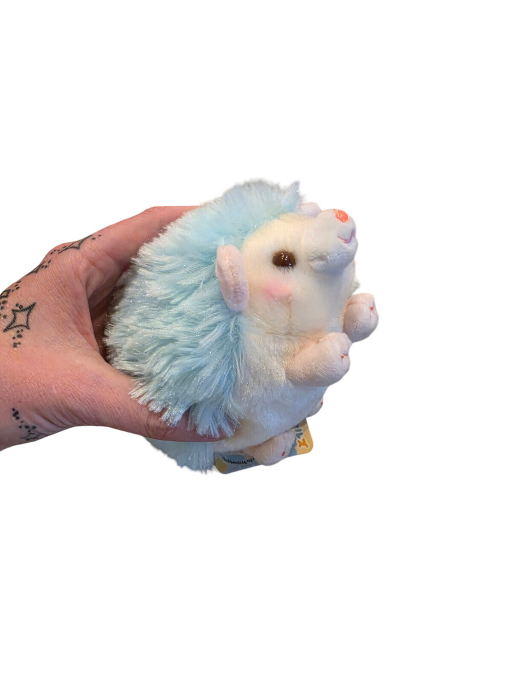 Amuse Harinezumi no Harin pastel blue hedgehog plush toy - Picture 4 of 4